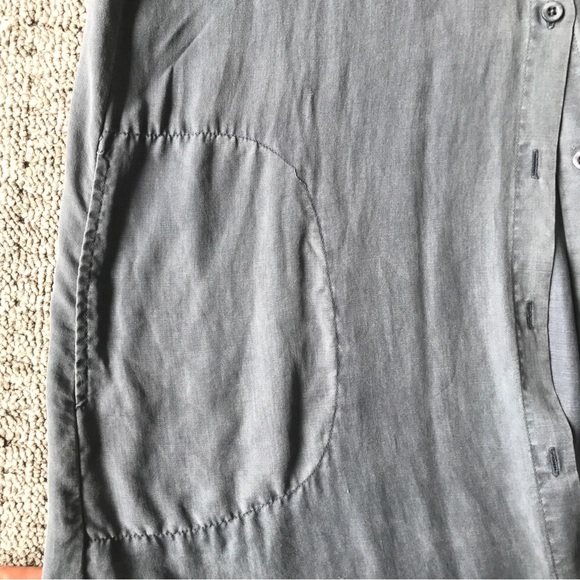 Anthropologie size xs denim affect blue button up tunic - Picture 2 of 5